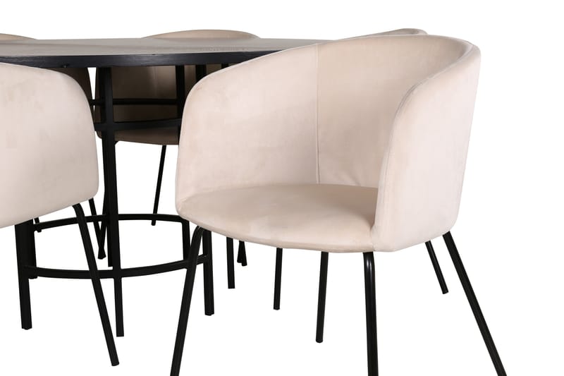Copenhagen spisegruppe 140 cm rund med 6 Berit stoler - Møbler - Bord - Spisegruppe