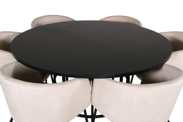 Copenhagen spisegruppe 140 cm rund med 6 Berit stoler - Møbler - Bord - Spisegruppe