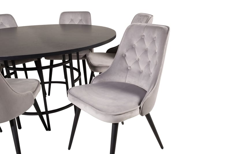 Copenhagen Spisegruppe med 6 Valera Lyx Fløyelsstoler - Furniture Fashion - Møbler - Bord - Spisegruppe