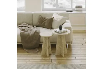 Corren Stuebord 40 cm - Travertin - Møbler - Bord - Sofabord & salongbord