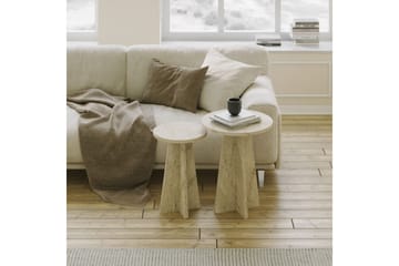 Corren Stuebord 40 cm - Travertin - Møbler - Bord - Sofabord & salongbord