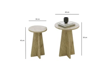 Corren Stuebord 40 cm - Travertin - Møbler - Bord - Sofabord & salongbord