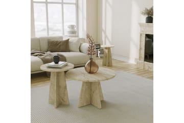 Corren Stuebord 60 cm - Travertin - Møbler - Bord - Sofabord & salongbord