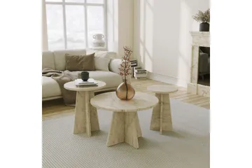 Corren Stuebord 60 cm - Travertin - Møbler - Bord - Sofabord & salongbord