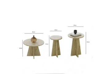 Corren Stuebord 60 cm - Travertin - Møbler - Bord - Sofabord & salongbord