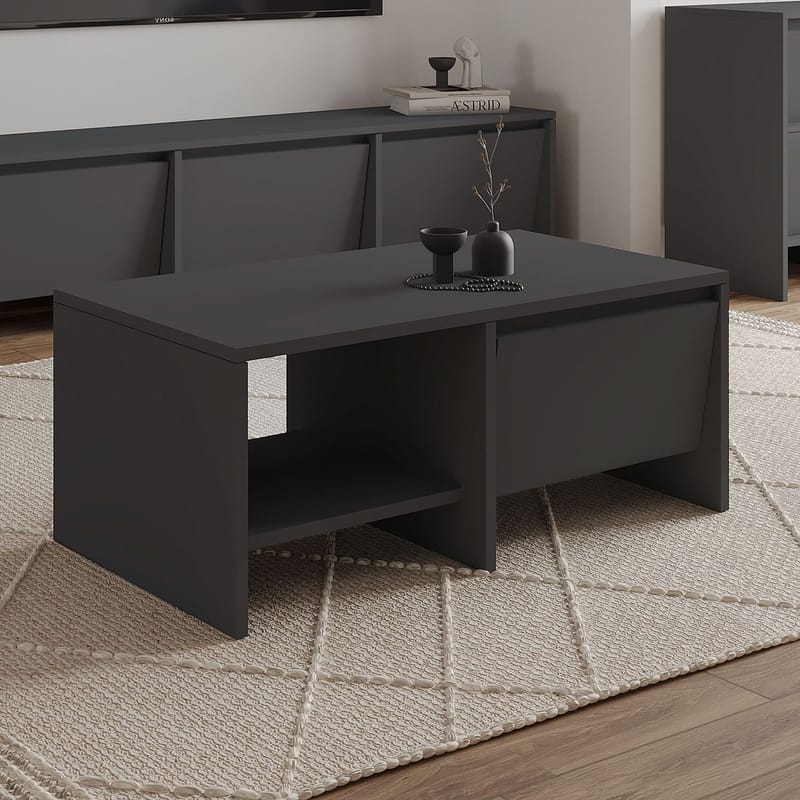 Crala Sofabord 90x35x45 cm - Antrasitt - Møbler - Bord - Sofabord & salongbord