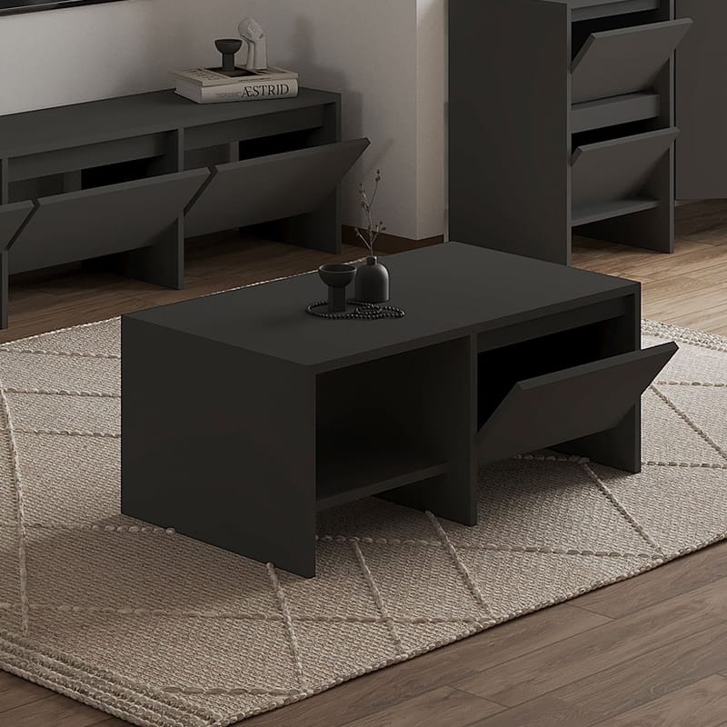 Crala Sofabord 90x35x45 cm - Antrasitt - Møbler - Bord - Sofabord & salongbord
