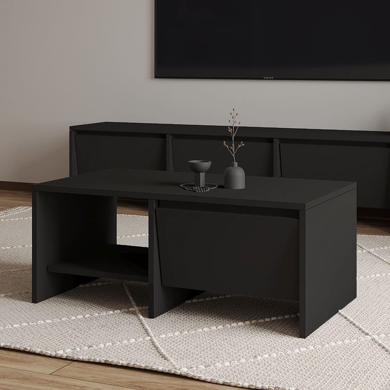 Crala Sofabord 90x35x45 cm - Svart - Møbler - Bord - Sofabord & salongbord