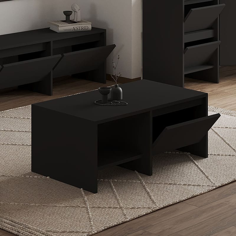 Crala Sofabord 90x35x45 cm - Svart - Møbler - Bord - Sofabord & salongbord