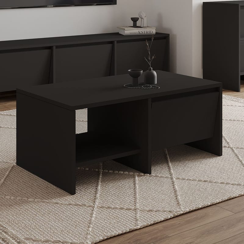 Crala Sofabord 90x35x45 cm - Svart - Møbler - Bord - Sofabord & salongbord