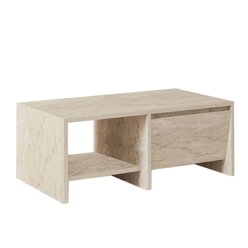 Crala Sofabord 90x35x45 cm, Travertin