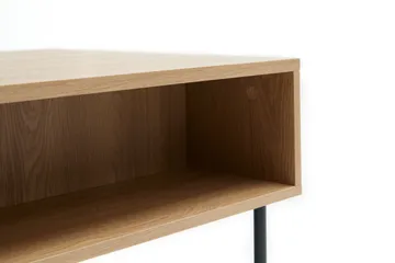 Cyndy 110 cm Rektangulært Sofabord med Skuffer i Lyst Tre - Beige - Møbler - Bord - Sofabord & salongbord