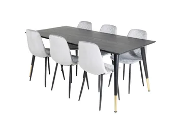 Daicy Spisebord 180 cm med 6 Ypas Spisestoler - Møbler - Bord - Spisegruppe