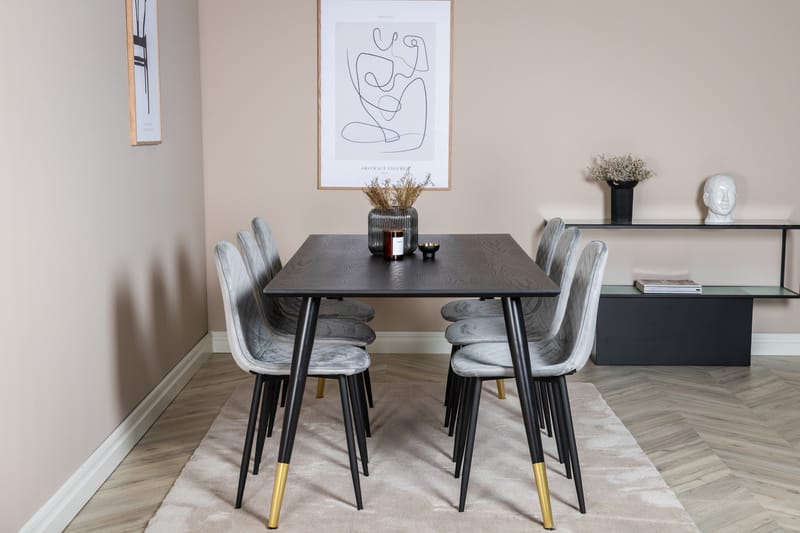 Daicy Spisebord 180 cm med 6 Ypas Spisestoler - Møbler - Bord - Spisegruppe