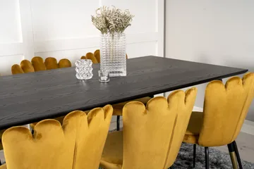 Daicy Spisegruppe 180 cm med 6 Limhamn Spisestoler Gul - Furniture Fashion - Møbler - Bord - Spisegruppe