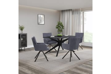 Dakona Spisebord Rektangulær 160x90 cm - Svart - Møbler - Bord - Spisebord & kjøkkenbord