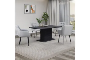 Daleton Spisebord Rektangulær 160x90 cm - Svart - Møbler - Bord - Spisebord & kjøkkenbord