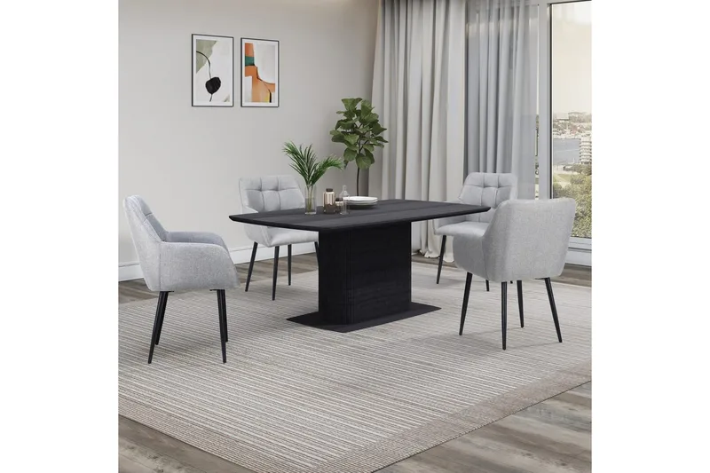 Daleton Spisebord Rektangulær 160x90 cm - Svart - Møbler - Bord - Spisebord & kjøkkenbord