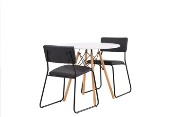 Danburi Spisegruppe 60 cm Rund med 2 Kenth Stoler - Sort - Møbler - Bord - Spisegruppe