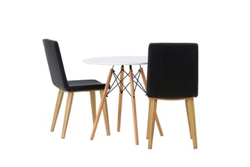 Danburi Spisegruppe 60 cm Rund med 2 Today Stoler - Sort - Møbler - Bord - Spisegruppe