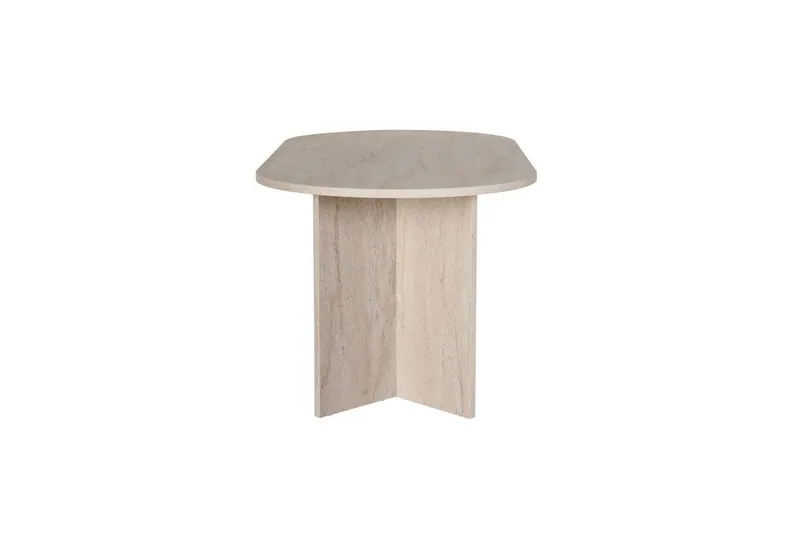 Dano Ovalt Spisebord 180x90 cm med Travertinutseende - Beige - Møbler - Bord - Spisebord & kjøkkenbord