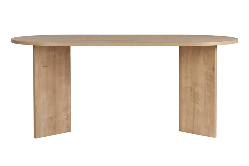 Dano Ovalt Spisebord 180x90 cm med Tre- og Eikeutseende - Beige - Møbler - Bord - Spisebord & kjøkkenbord