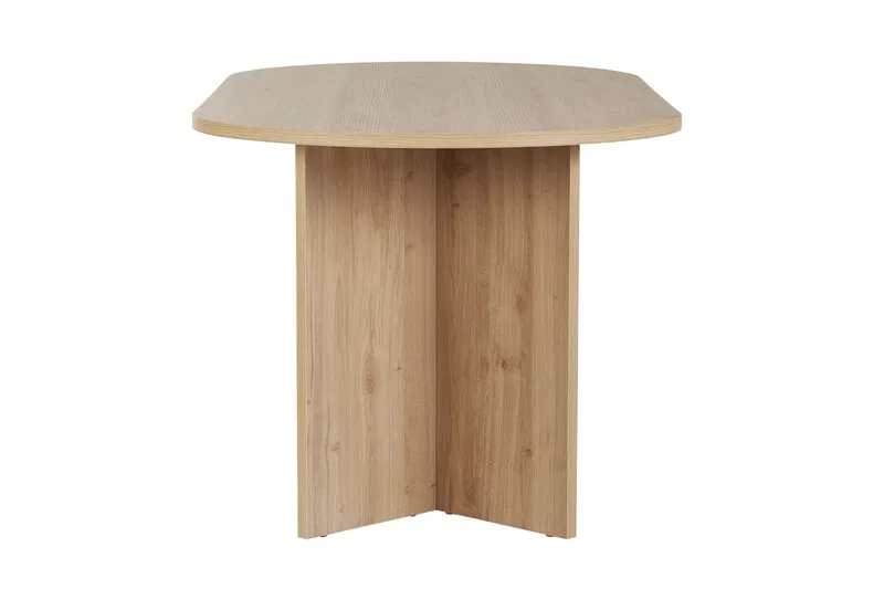 Dano Ovalt Spisebord 180x90 cm med Tre- og Eikeutseende - Beige - Møbler - Bord - Spisebord & kjøkkenbord