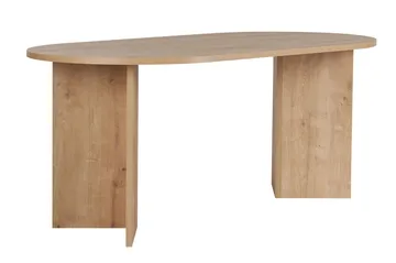Dano Ovalt Spisebord 180x90 cm med Tre- og Eikeutseende - Beige - Møbler - Bord - Spisebord & kjøkkenbord