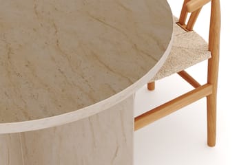 Dano Spisebord 180 cm med 4 Dastoori Spisestoler - Travertin / Natur - Møbler - Bord - Spisegruppe