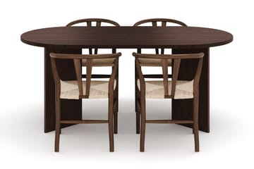 Dano Spisebord 180 cm med 4 Dezuid Spisestoler - Valnøtt - Møbler - Bord - Spisegruppe