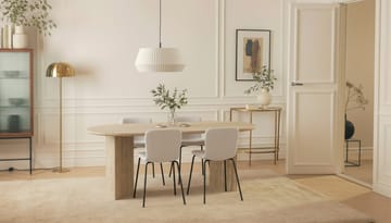 Dano Spisebord 180 cm med 4 Katy Spisestoler - Travertin / Hvit - Møbler - Bord - Spisegruppe