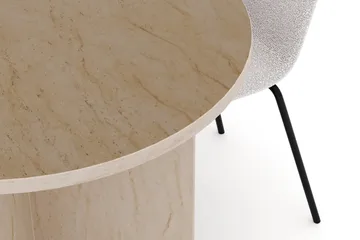 Dano Spisebord 180 cm med 4 Katy Spisestoler - Travertin / Hvit - Møbler - Bord - Spisegruppe