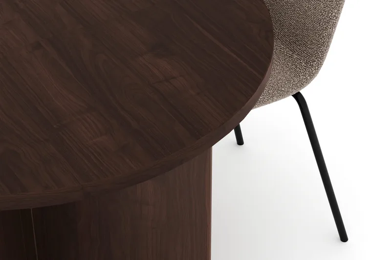 Dano Spisebord 180 cm med 4 Katy Spisestoler - Valnøtt / Greige - Møbler - Bord - Spisegruppe