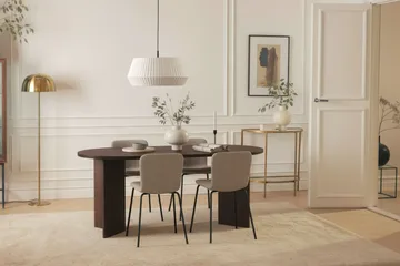 Dano Spisebord 180 cm med 4 Katy Spisestoler - Valnøtt / Greige - Møbler - Bord - Spisegruppe