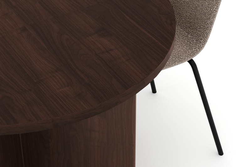 Dano Spisebord 180 cm med 4 Katy Spisestoler - Valnøtt / Greige - Møbler - Bord - Spisegruppe