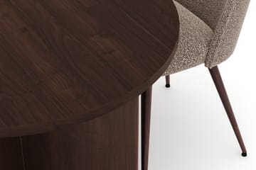 Dano Spisebord 180 cm med 4 Naira Plus Spisestoler - Valnøtt / Greige - Møbler - Bord - Spisegruppe