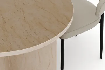 Dano Spisebord 180 cm med 4 Sawako Spisestoler - Travertin / Beige - Møbler - Bord - Spisegruppe