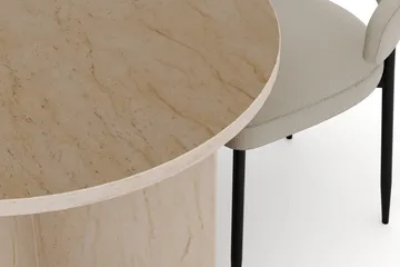 Dano Spisebord 180 cm med 4 Sawako Spisestoler - Travertin / Beige - Møbler - Bord - Spisegruppe