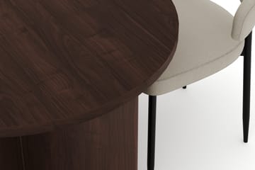 Dano Spisebord 180 cm med 4 Sawako Spisestoler - Valnøtt / Beige - Møbler - Bord - Spisegruppe