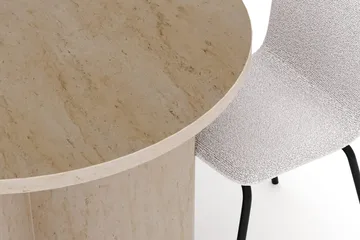 Dano Spisebord 180 cm med 6 Katy Spisestoler - Travertin / Hvit - Møbler - Bord - Spisegruppe