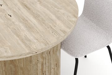 Dano Spisebord 180 cm med 6 Katy Spisestoler - Travertin / Hvit - Møbler - Bord - Spisegruppe