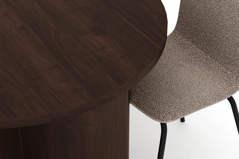 Dano spisebord 180 cm med 6 Katy spisestoler - Valnøtt|greige - Møbler - Bord - Spisegruppe
