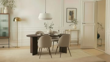 Dano Spisebord 180 cm med 6 Naira Plus Spisestoler - Valnøtt / Greige - Møbler - Bord - Spisegruppe