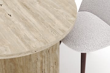 Dano Spisebord 180 cm med 6 Naira Plus Spisestoler - Travertin / Hvit - Møbler - Bord - Spisegruppe