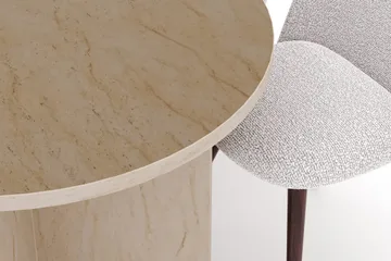 Dano Spisebord 180 cm med 6 Nibe Plus Spisestoler - Travertin / Hvit - Møbler - Bord - Spisegruppe