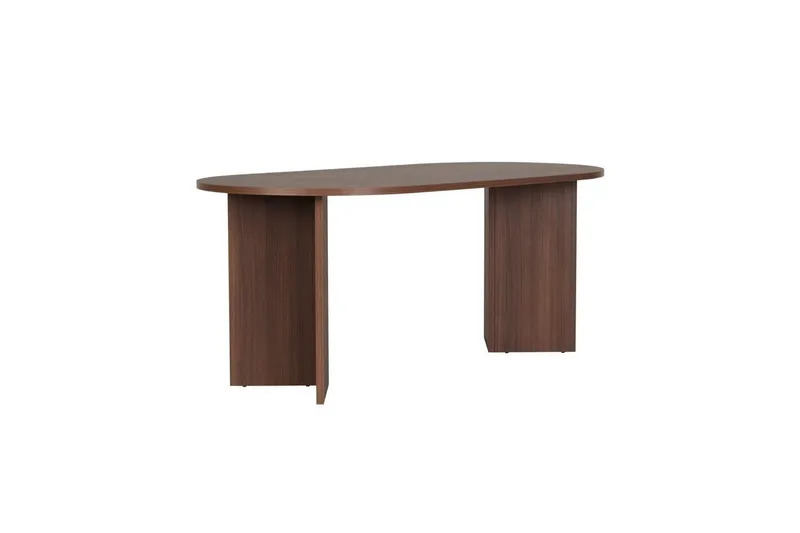 Dano Spisebord 180 cm med 6 Nibe Plus Spisestoler - Hvit/Brun - Møbler - Bord - Spisegruppe