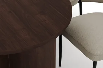 Dano Spisebord 180 cm med 6 Sawako Spisestoler - Valnøtt / Beige - Møbler - Bord - Spisegruppe