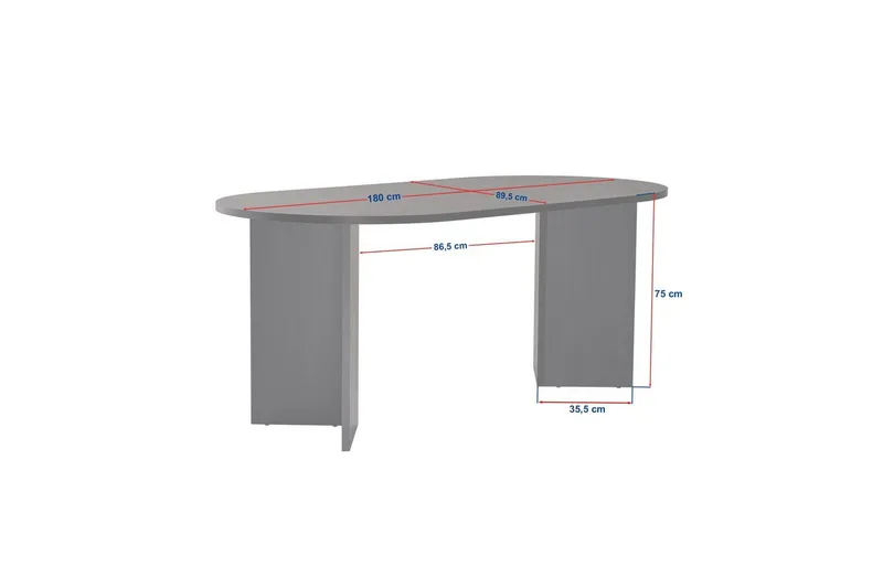 Dano Spisebord 180 cm oval - Natur - Møbler - Bord - Spisebord & kjøkkenbord