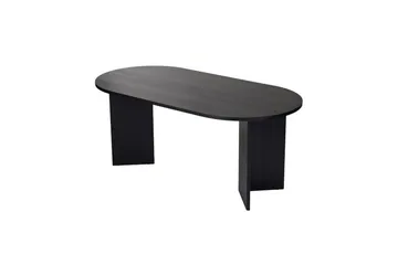 Dano Spisebord 180 cm Oval - Natur/Svart - Møbler - Bord - Spisebord & kjøkkenbord