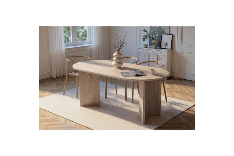 Dano Spisebord 180 cm Oval - Taupe - Møbler - Bord - Spisebord & kjøkkenbord